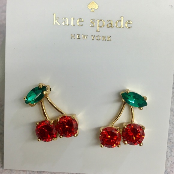 kate spade Jewelry - Adorable NWOT Kate Spade Cherry Stud Earrings 🍒